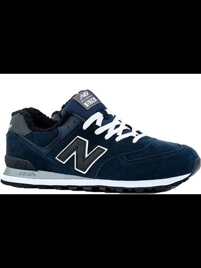 New Balance 574 Dark Blue Big Size С Мехом
