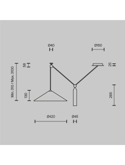Подвесной светильник Peso, P080PL-01B