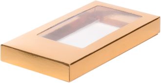 Коробка для плитки шоколада (золото), 180*90*17мм