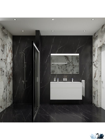 Керамогранит Creto Pietra Nero 80 х 160 см черный