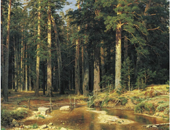 Картина обогреватель, репродукция Шишкина Корабельная роща