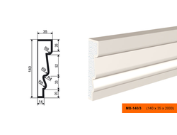 Фасадный молдинг из пенополистирола с покрытием LEPNINAPLAST (Лепнинапласт)  МВ-140/3