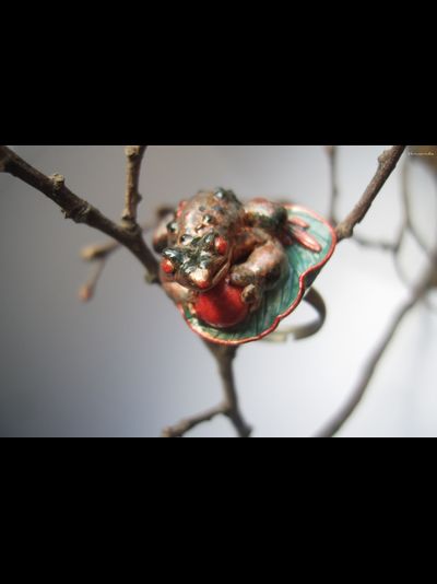 Фэнтезийное кольцо с опалом "Принц-лягушка Восточного Королевства"