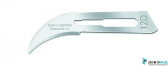 Лезвие Сванн-Мортон №12D высокоуглеродистая сталь 100шт./уп.