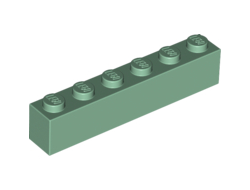 Brick 1 x 6, Sand Green (3009 / 4155053 / 4517509 / 6009665 / 6177081)