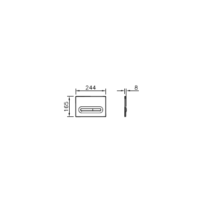 VitrA Панель смыва Loop, цвет глянцевый хром, для инсталляций, 740-0780