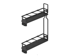 Бутылочница 200мм ,графит, Soft-Close, 6 делителей  серия LX  ПРАВАЯ  (1 шт/кор)  (850-20-09R) TALISMAN *