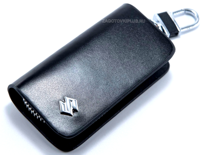 Ключница авто из натуральной гладкой кожи с логотипом SUZUKI