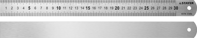 Нержавеющая линейка STAYER длина 0.3 м, Professional