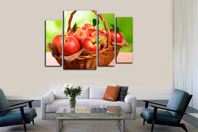 Модульная картина "Красное яблоки"