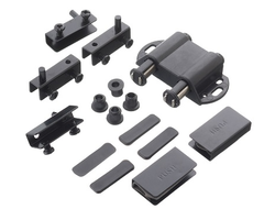 Комплект петель для двух стекол с магнитным выталкивателем ЧЁРНЫЙ