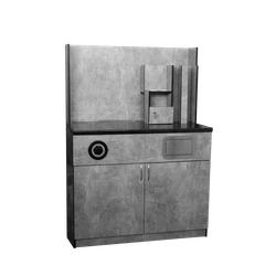 Прилавок самообслуживания для кофейни с полками и нишами