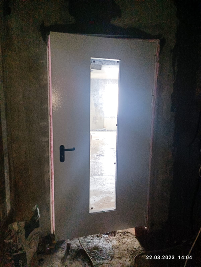 Дверь противопожарная ДПО-01/60 (EI 60) - остекленная 2100*900 - 1,2 мм