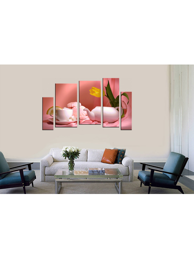 Модульная картина "Розовая легкость"