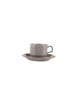 Чашка чайная 177 мл, стопируемая, цвет тёмно-серый