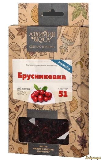 Набор Алхимия вкуса для приготовления настойки "Брусниковка", 51 г