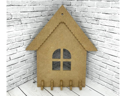 Ключница Домик 270*230 из мдф для росписи