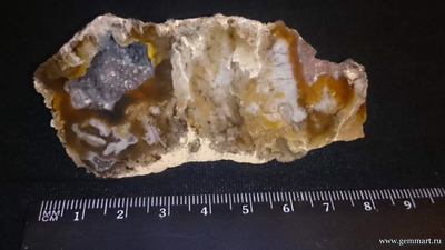 Халцедон - полированный срез