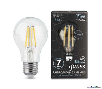 Gauss LED Filament A60 Graphene 15w 840 E27