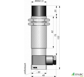 Датчик индуктивный бесконтактный И27-NC-AC-K-Z (Л63)