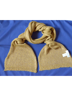 Горчичный шарф с пайетками Италия Vizio Tresor / Orozeb/ Antares 5609/5893/5851