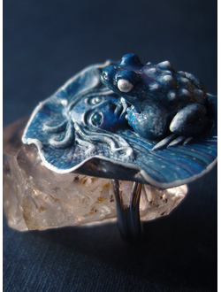 "Сулу, Царевна Морской Пучины", кольцо-лягушка (скульптурная миниатюра)