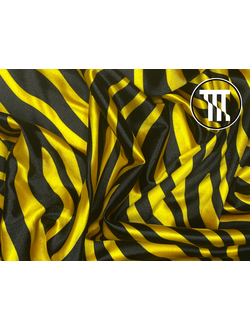 Сатин-вельвет принт Зебра, цв. Желтый