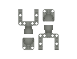 !АНАЛОГ! Suspension Pack/ AN_SSP7 Комплект 4 шт 92910 Steering Ball Joint Large Open with C-Shape Pivot Frame + 92911 Steering Ball Joint Large Receptacle (АНАЛОГ СaDa), Dark Bluish Gray / 4 шт.