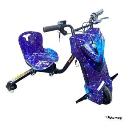 Электроскутер Дрифт Карт KUGOO KIRIN синий космос