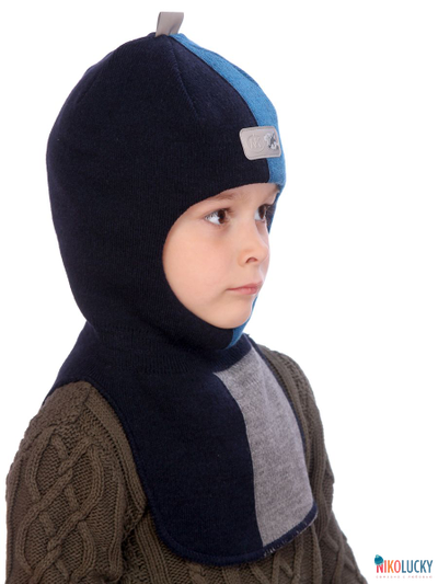Шапка-шлем  21101-03, цвет темно-синий,синий р. 52-54