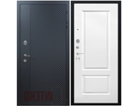 Стальная дверь СПЕКТРА 3к черный кварц / ФЛ117 Белый матовый