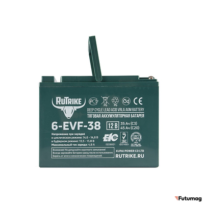 Тяговый аккумулятор RuTrike 6-EVF-38 (12V38A/H C3)