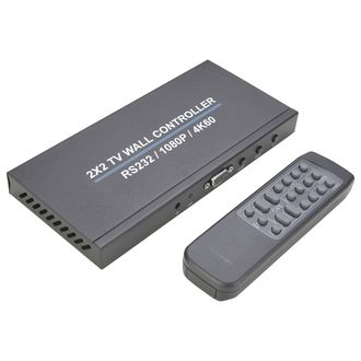 DE/VT-VWUHD1 Контроллер видеостены 4К 2x2 с поддержкой управления по RS-232, пульт управления