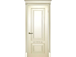 Межкомнатная дверь Смальта 4   эмаль слоновая кость с золотой патиной