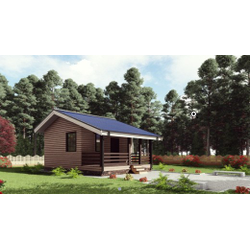 Одноэтажная каркасная баня 29м² (SK54)