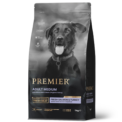 PREMIER (Премьер) сухой корм для собак средних пород, Лосось, индейка 1 кг
