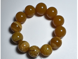 Браслет шары из натурального янтаря