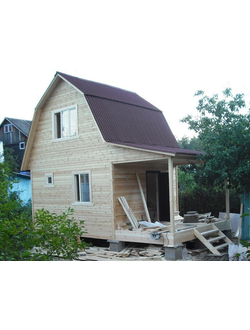 Баня 5Х6 каркасная с мансардой