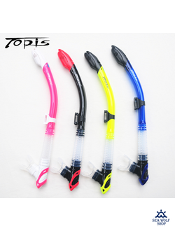 Трубка для дайвинга TOPIS S207 сухая с клапанами