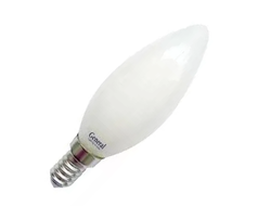 Лампа светодиодная General Свеча E14 8W(630lm) 4500K 4K 35x98 филамент (нитевидная), матовая 649993