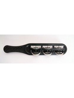 Бубенцы плоские на пластиковой черной ручке