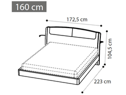 Кровать "Sinkro" 160х200 см (экокожа Visione)