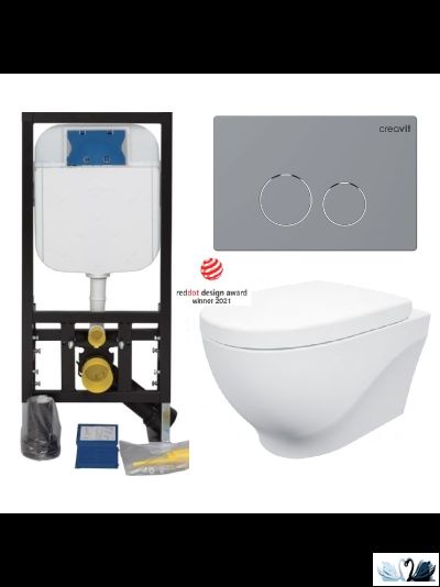 Creavit Set Mare Terra Grey Mat - комплект унитаза и инсталляции цвета Серый купить у Marysя