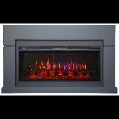 Линейный электрокамин Гранд графит с очагом FreeSpace 40 LED FX QZ