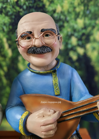 Шерочка с Машерочкой на скамейке 51*45*25см  4,7 кг  полистоун Россия 5979/012977 Подарок на Юбилей, Годовщину свадьбы / Фигуры можно снимать со скамейки