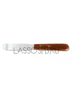 Шпатель для гипса 200 мм изогнутый с деревянной ручкой