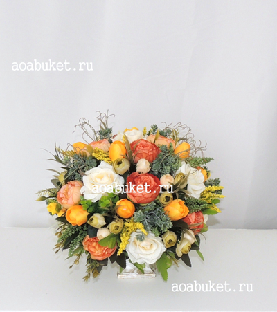 Композиция из искусственных цветов № М001 (модификация 1)