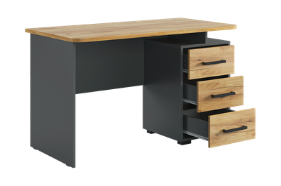 Стол компьютерный 1200 Лайт-2 графит/дуб крафт золотой