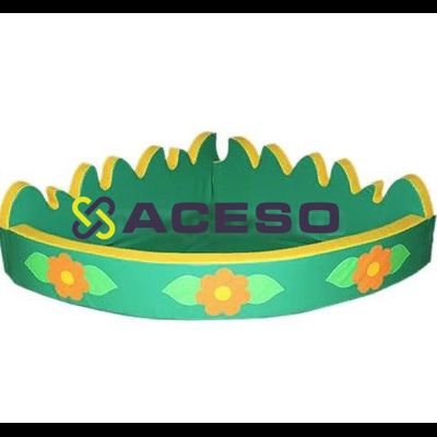 «Сухой бассейн» с аппликацией (угловой) разборный с фигурными стенками