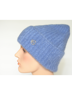 Vizio Шапка женская с отворотом Италия Визио 6946 CRYO голубая